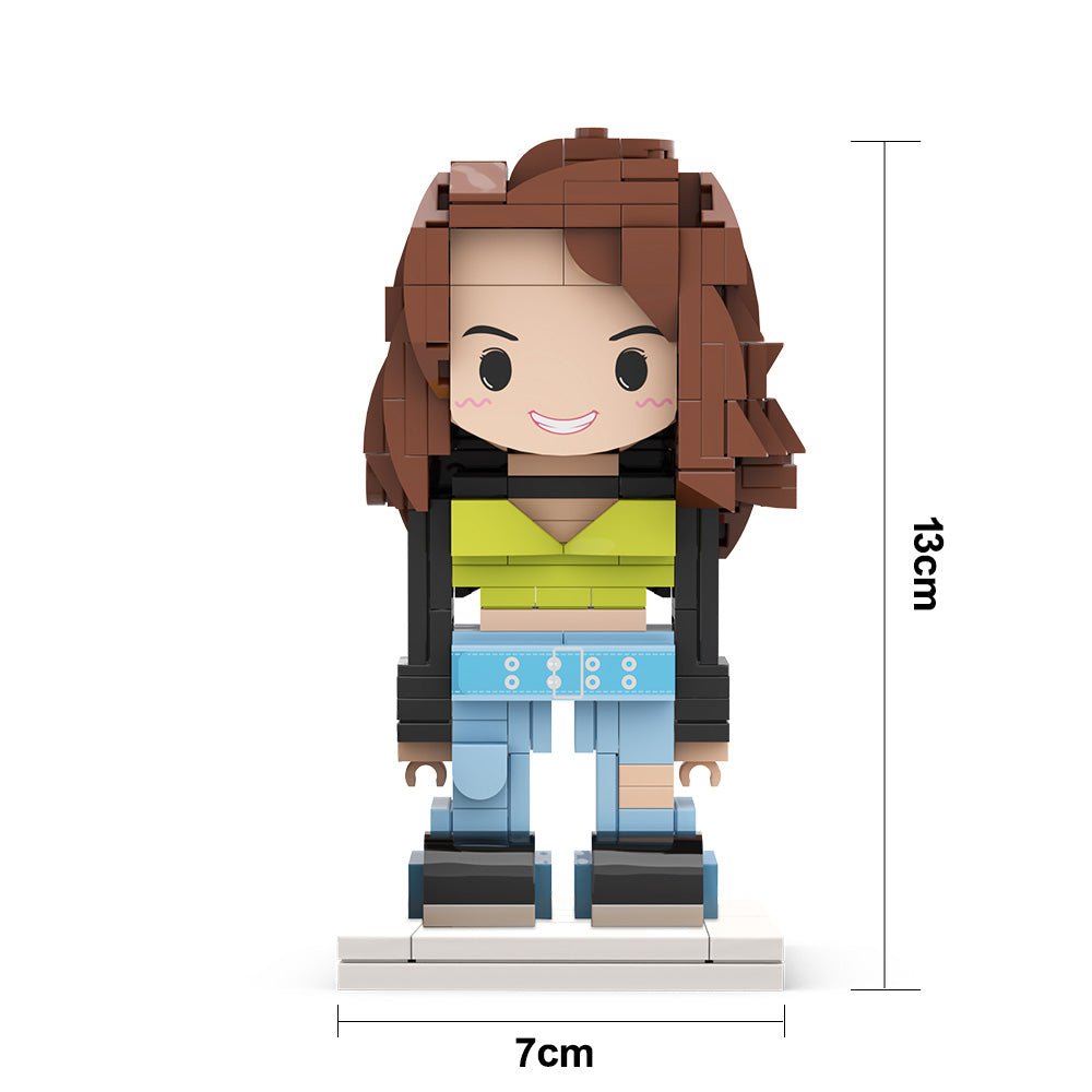 Full Body Customizable 1 Person Custom Brick Figures Small Particle Block Toy Creative Gifts for Her - DiyGiftly