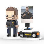 Full Body Customized Police Theme Figure with Photo – 1 - Person Police Figure, Unique Birthday Gift, Father’s Day Gift for Police Officers - DiyGiftly
