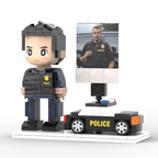 Full Body Customized Police Theme Figure with Photo – 1 - Person Police Figure, Unique Birthday Gift, Father’s Day Gift for Police Officers - DiyGiftly