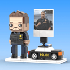 Full Body Customized Police Theme Figure with Photo – 1 - Person Police Figure, Unique Birthday Gift, Father’s Day Gift for Police Officers - DiyGiftly