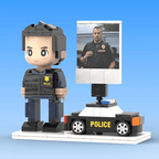 Full Body Customized Police Theme Figure with Photo – 1 - Person Police Figure, Unique Birthday Gift, Father’s Day Gift for Police Officers - DiyGiftly