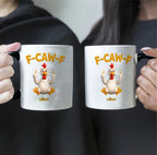 Funny Chicken F - Caw - F – Personalized Mug, Custom Name Coffee Cup, Sarcastic Chicken Gifts, Humorous Mug for Friends, Coworkers, Birthday & Christmas Gifts 1072704 - DiyGiftly