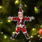 Funny Christmas Shocked Custom Face - Personalized Custom Acrylic Ornament 724734 - DiyGiftly