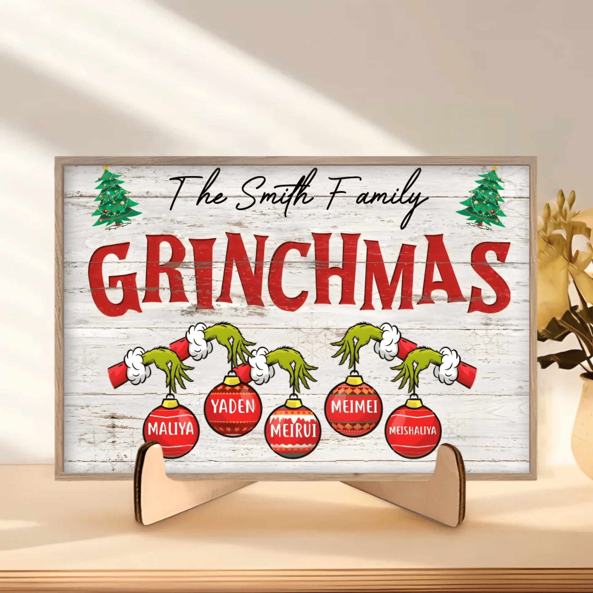 Funny Christmas Sign Custom Christmas Gift For Family Personalized Custom Wooden Plaque 709088 - DiyGiftly