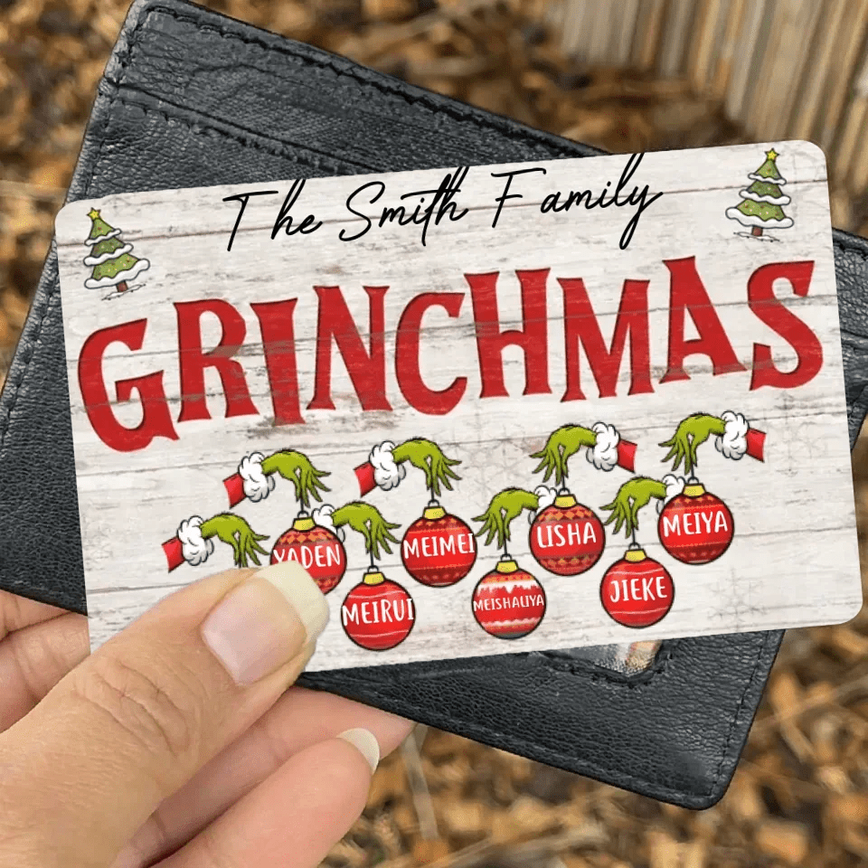 Funny Christmas Sign Custom Christmas Gift For Family Personalized Wallet Card 709088 - DiyGiftly