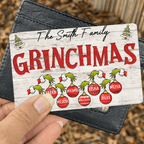 Funny Christmas Sign Custom Christmas Gift For Family Personalized Wallet Card 709088 - DiyGiftly
