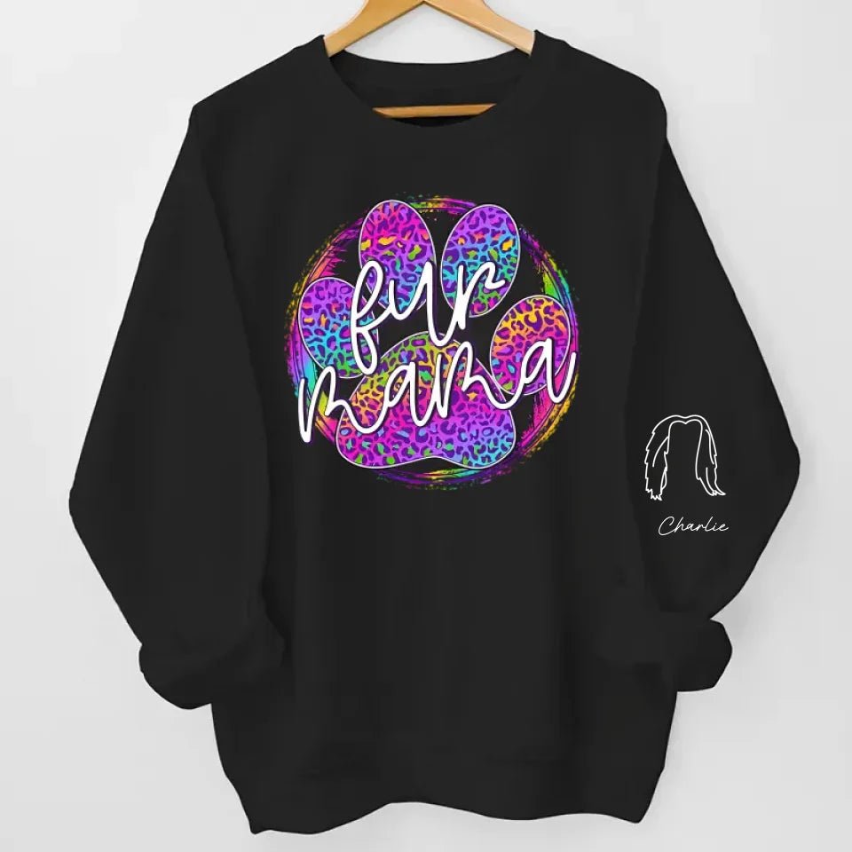 Fur Mama - Dog & Cat Personalized Custom Unisex Sweatshirt With Design On Sleeve - Gift For Pet Owners, Pet Lovers 682338 - 682342 - DiyGiftly