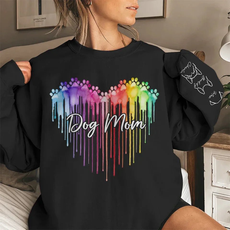 Fur Mom, My Favorite Title - Dog & Cat Personalized Custom Unisex Sweatshirt With Design On Sleeve - Gift For Pet Owners, Pet Lovers 680882 - DiyGiftly
