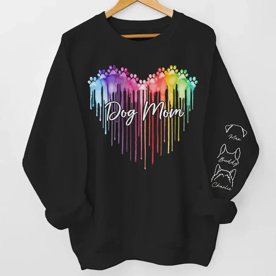 Fur Mom, My Favorite Title - Dog & Cat Personalized Custom Unisex Sweatshirt With Design On Sleeve - Gift For Pet Owners, Pet Lovers 680882 - DiyGiftly