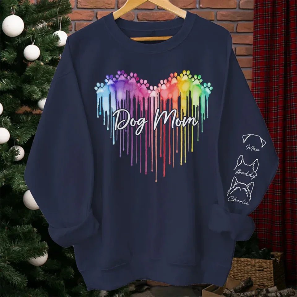 Fur Mom, My Favorite Title - Dog & Cat Personalized Custom Unisex Sweatshirt With Design On Sleeve - Gift For Pet Owners, Pet Lovers 680882 - DiyGiftly