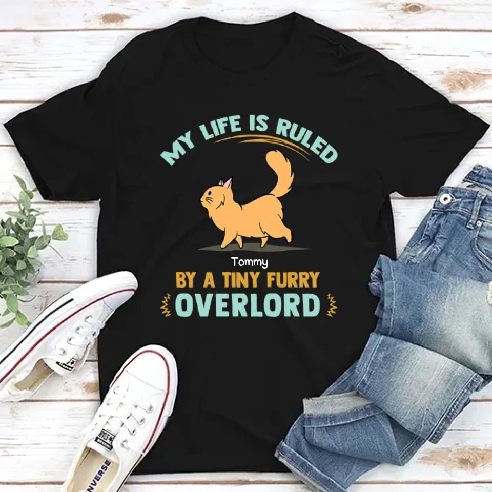 Furry Overlords Walking Cat - Personalized Custom Unisex T-shirt 664814 - DiyGiftly