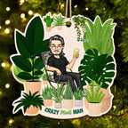 Gardener Crazy Plant Lady - Personalized Custom Shaped Wooden Ornament 688372 - DiyGiftly