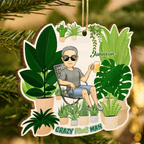 Gardener Crazy Plant Lady - Personalized Custom Shaped Wooden Ornament 688372 - DiyGiftly