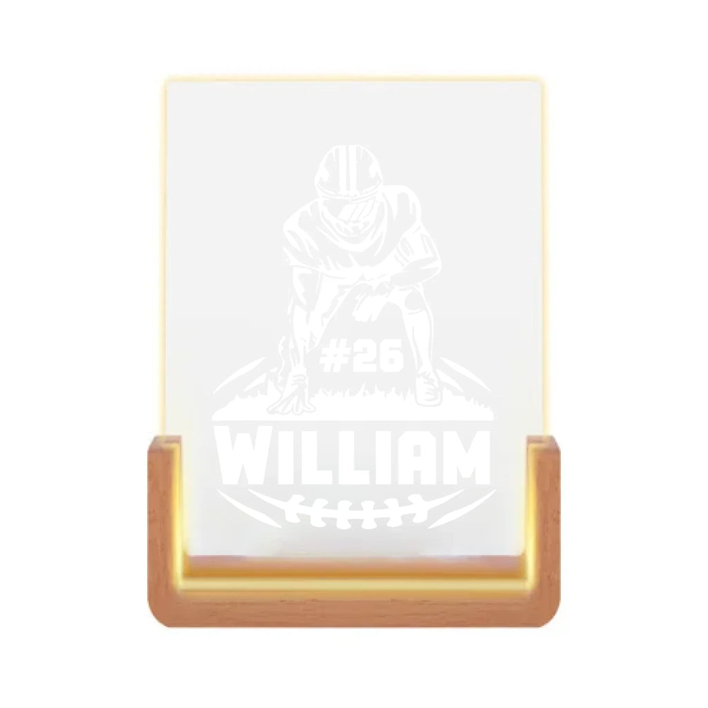 Gift for Football Players - Personalized Night Light Gift for Boys, Men on Birthday - Lamp Custom Name and Number 741832 - DiyGiftly