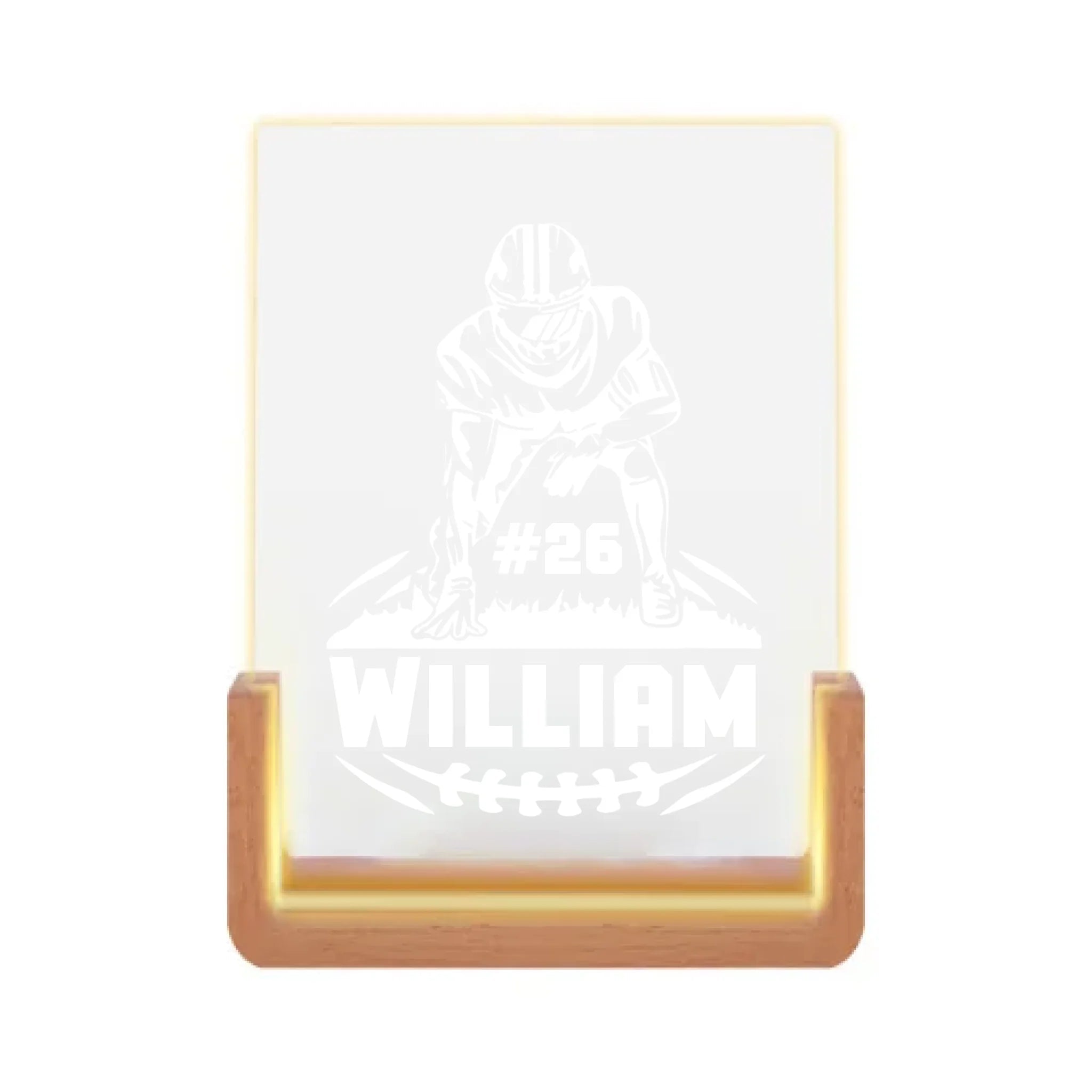 Gift for Football Players - Personalized Night Light Gift for Boys, Men on Birthday - Lamp Custom Name and Number 741832 - DiyGiftly