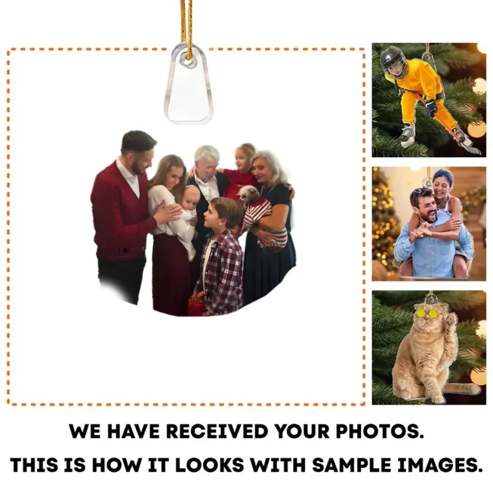 Family Love Captured Forever family ornament gift photo ornament personalized family picture