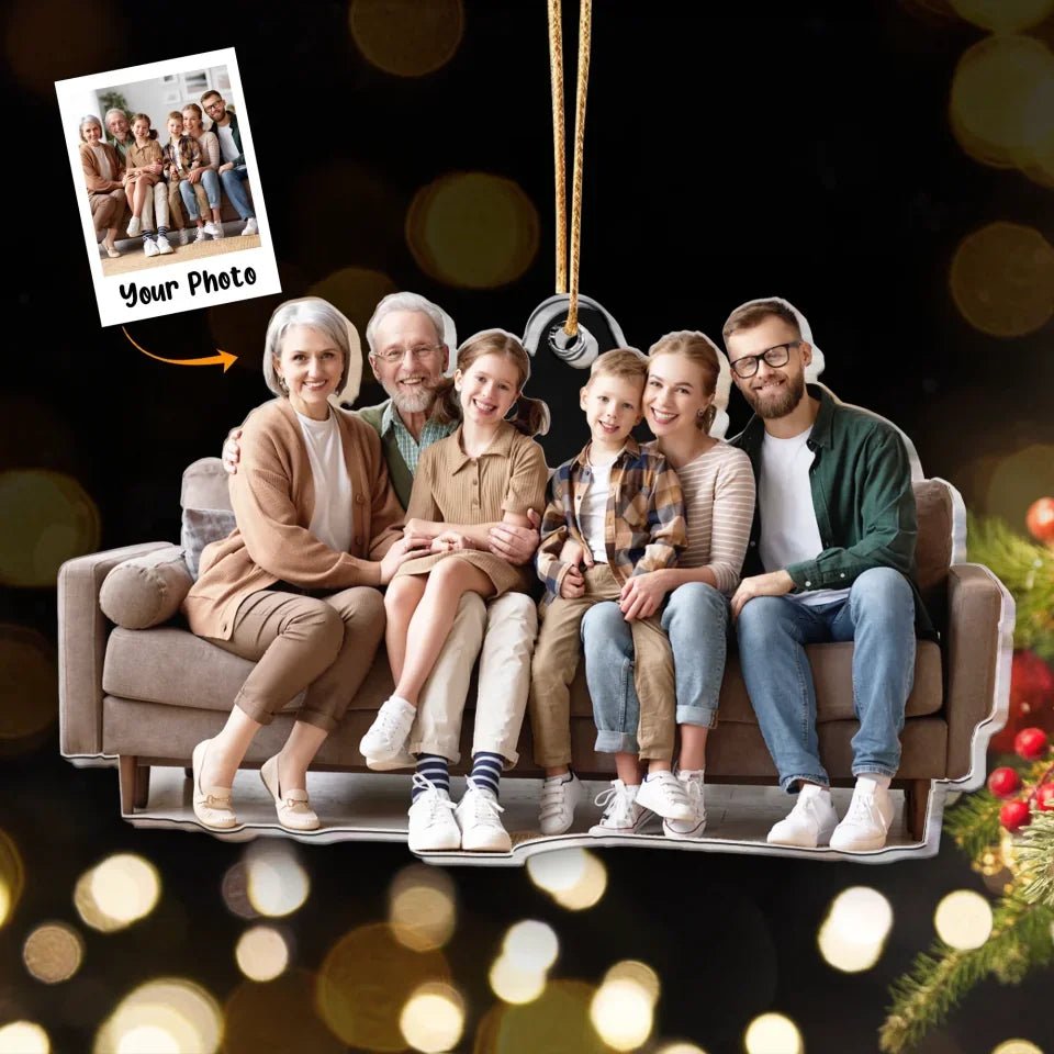 personalized family picture Family Love Captured Forever photo ornament heartwarming holiday keepsake