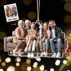 personalized family picture Family Love Captured Forever photo ornament heartwarming holiday keepsake