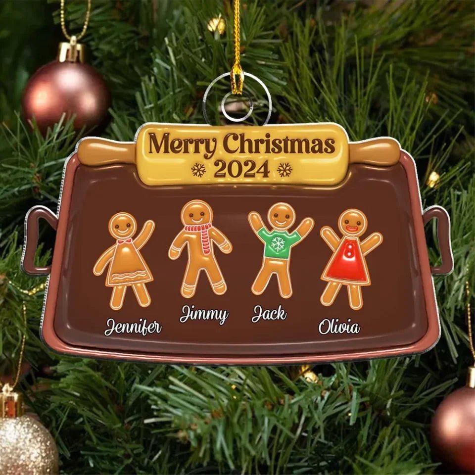 Gingerbread Christmas - Personalized Custom 3D Inflated Effect Acrylic Ornament 720818 - DiyGiftly