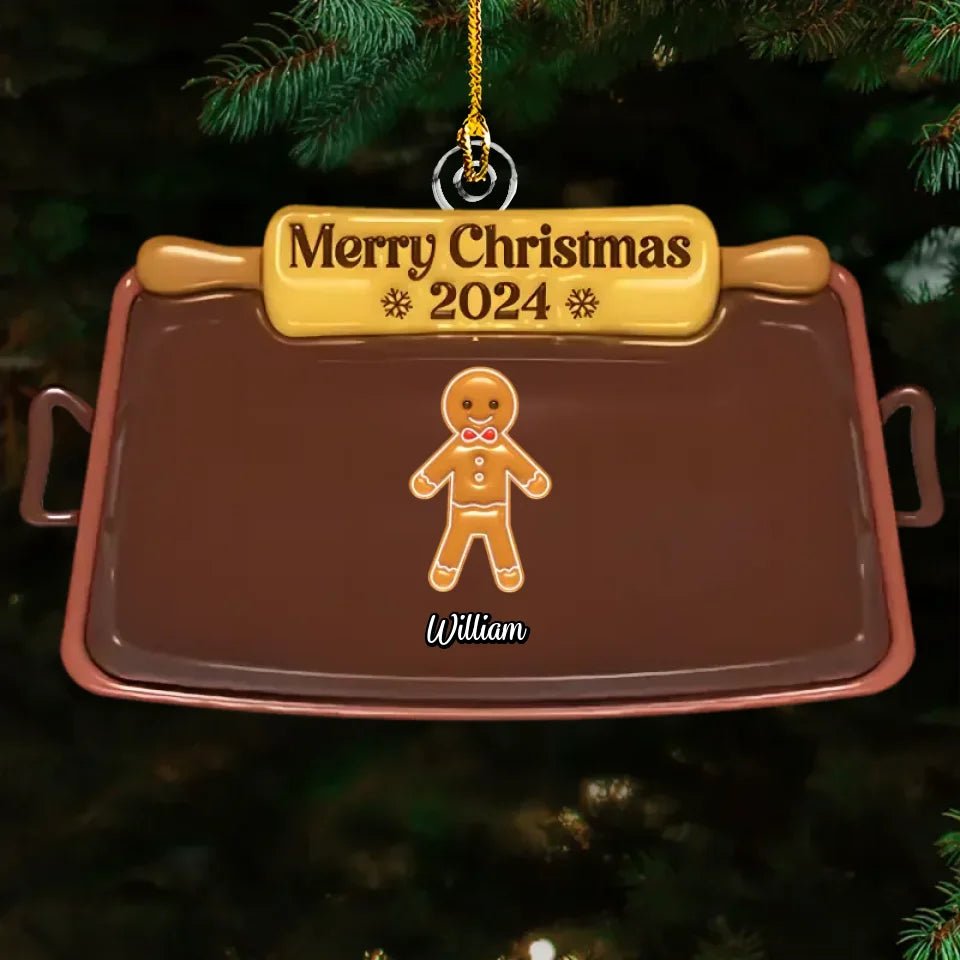 Gingerbread Christmas - Personalized Custom 3D Inflated Effect Acrylic Ornament 720818 - DiyGiftly
