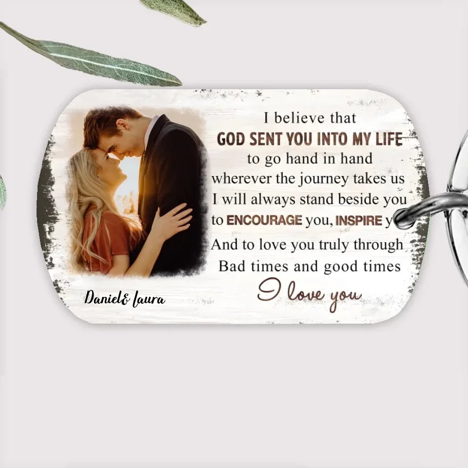 Go Hand In Hand - Personalized Custom Photo Keychain 733583 - DiyGiftly