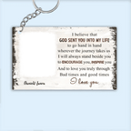 Go Hand In Hand - Personalized Custom Photo Keychain 733583 - DiyGiftly