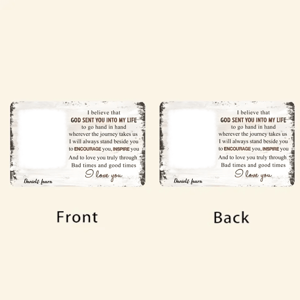Go Hand In Hand - Personalized Custom Photo Wallet Card 728116 - Q - DiyGiftly