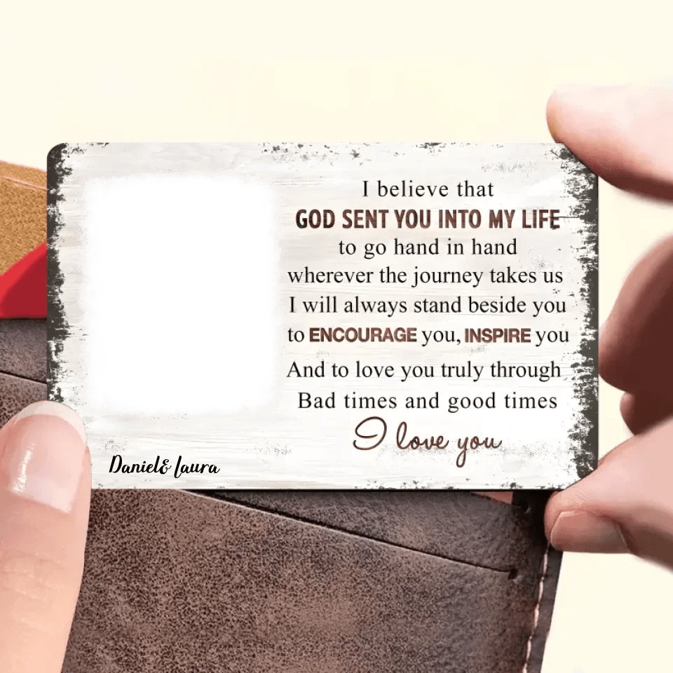 Go Hand In Hand - Personalized Custom Photo Wallet Card 728116 - Q - DiyGiftly