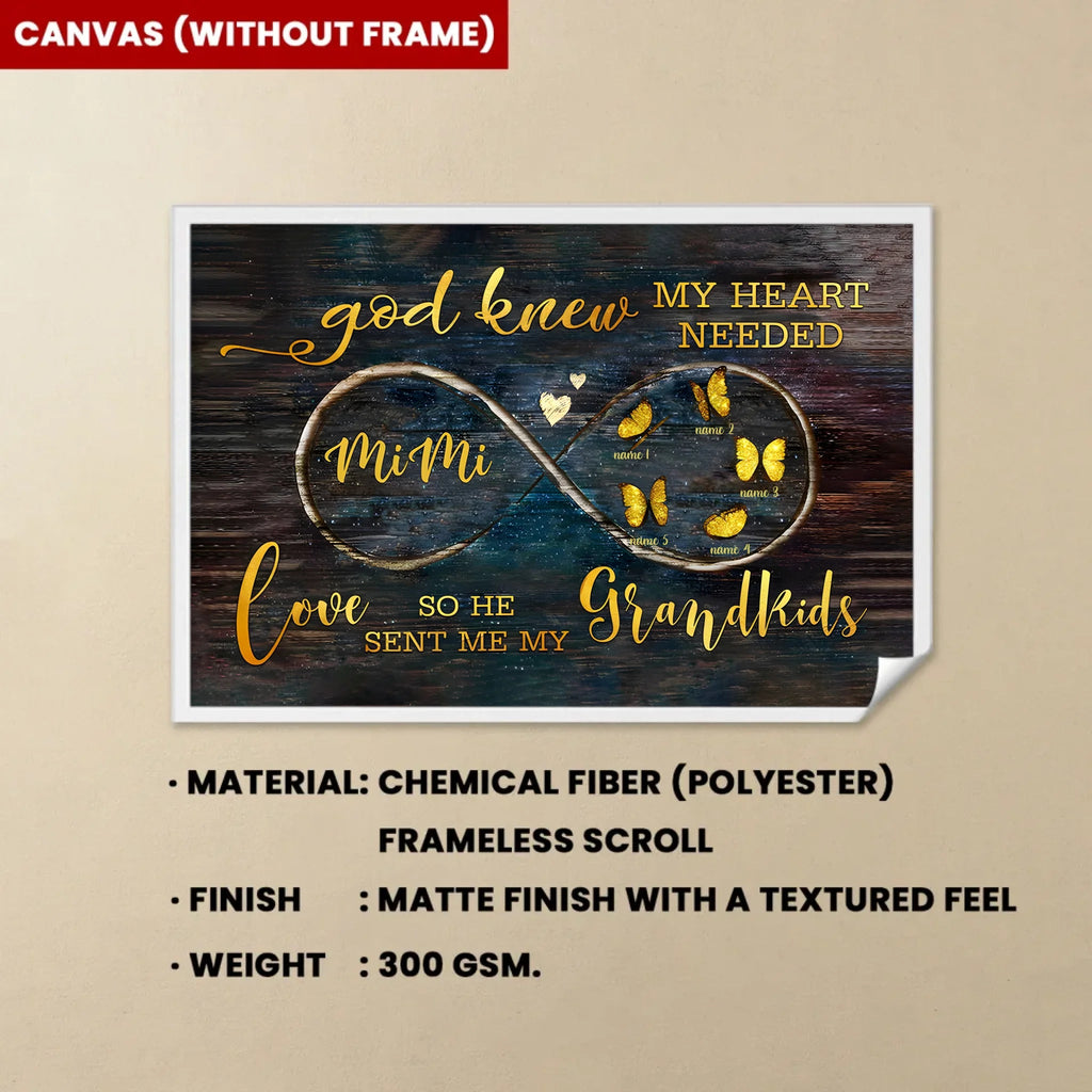 poster god knew my heart needed love personalized names custom name design