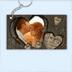 God Knew My Heart Needed You Couples - Personalized Photo Acrylic Keychain 736341 - DiyGiftly