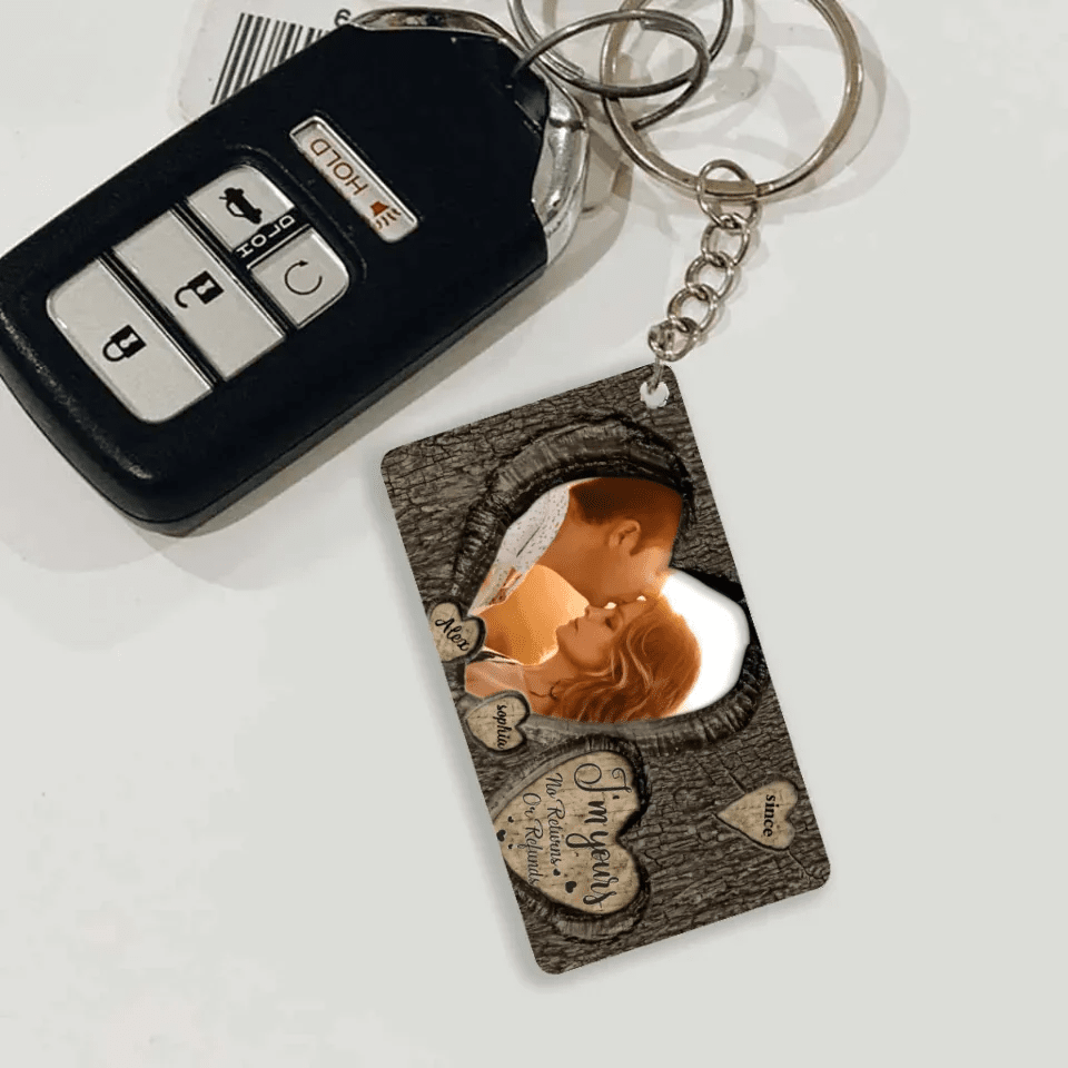 God Knew My Heart Needed You Couples - Personalized Photo Acrylic Keychain 736341 - DiyGiftly