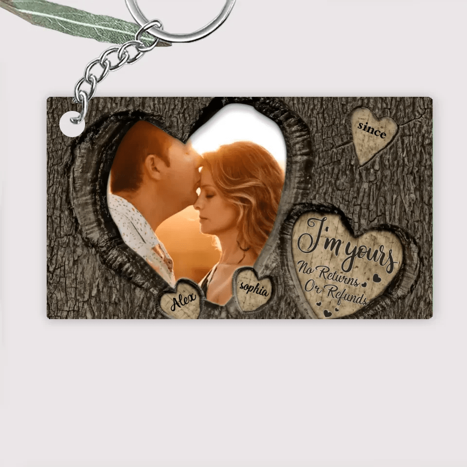 God Knew My Heart Needed You Couples - Personalized Photo Acrylic Keychain 736341 - DiyGiftly