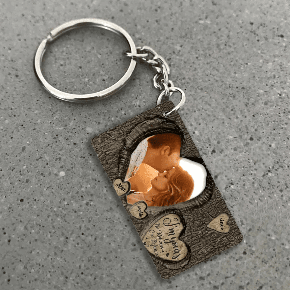 God Knew My Heart Needed You Couples - Personalized Photo Acrylic Keychain 736341 - DiyGiftly