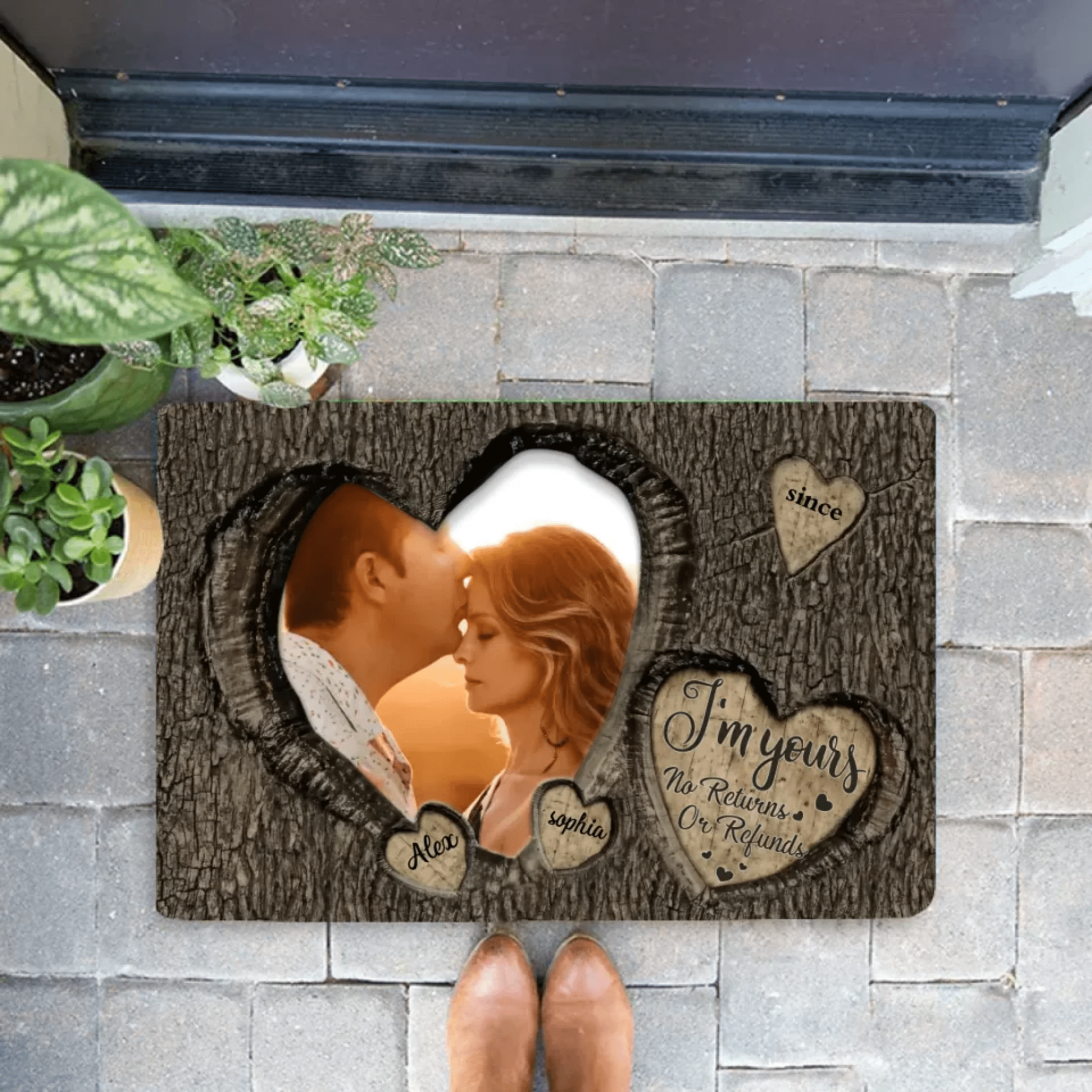 God Knew My Heart Needed You Couples - Personalized Photo Doormat 710238 - D - DiyGiftly