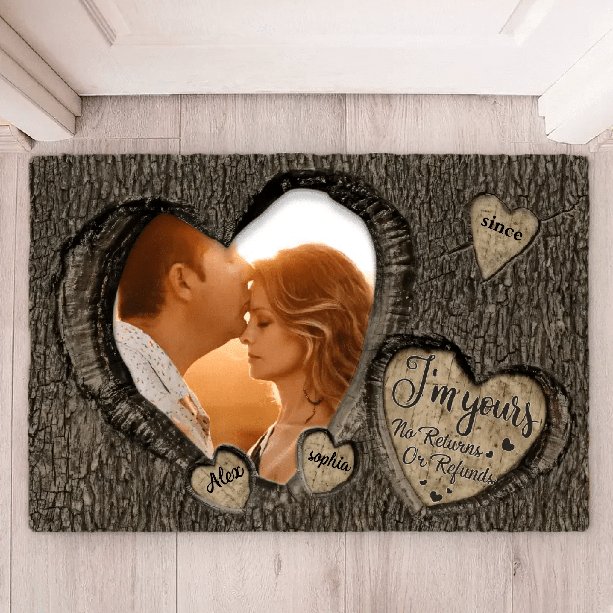 God Knew My Heart Needed You Couples - Personalized Photo Doormat 710238 - D - DiyGiftly