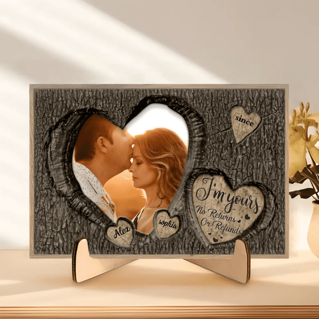 God Knew My Heart Needed You Couples - Personalized Photo Wooden Plaque 710238 - DiyGiftly