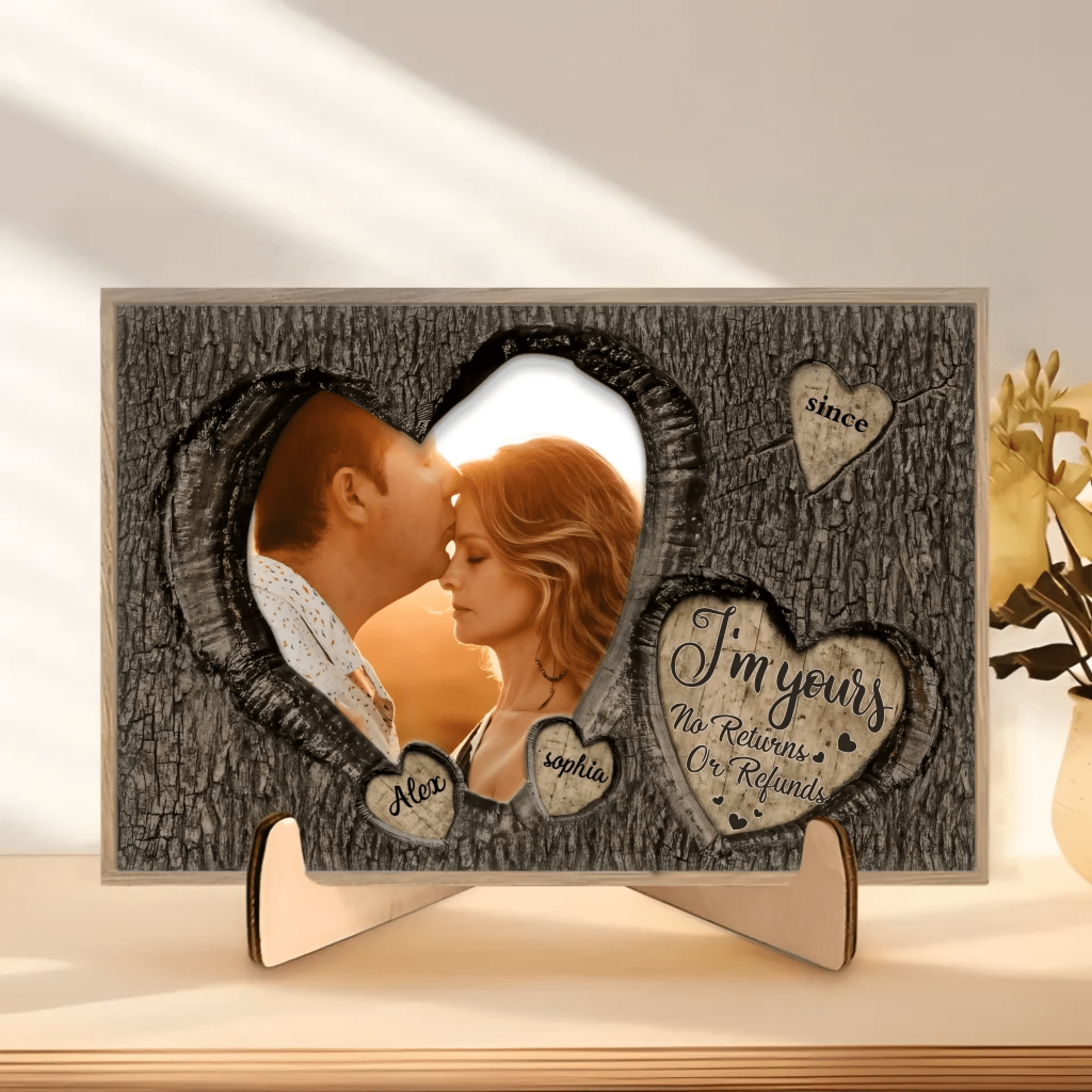 God Knew My Heart Needed You Couples - Personalized Photo Wooden Plaque 710238 - DiyGiftly