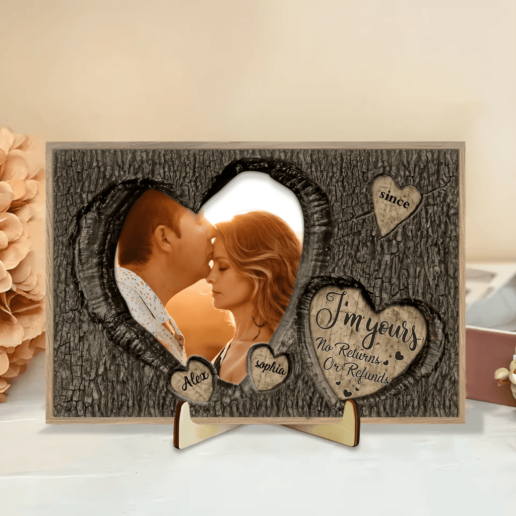 God Knew My Heart Needed You Couples - Personalized Photo Wooden Plaque 710238 - DiyGiftly