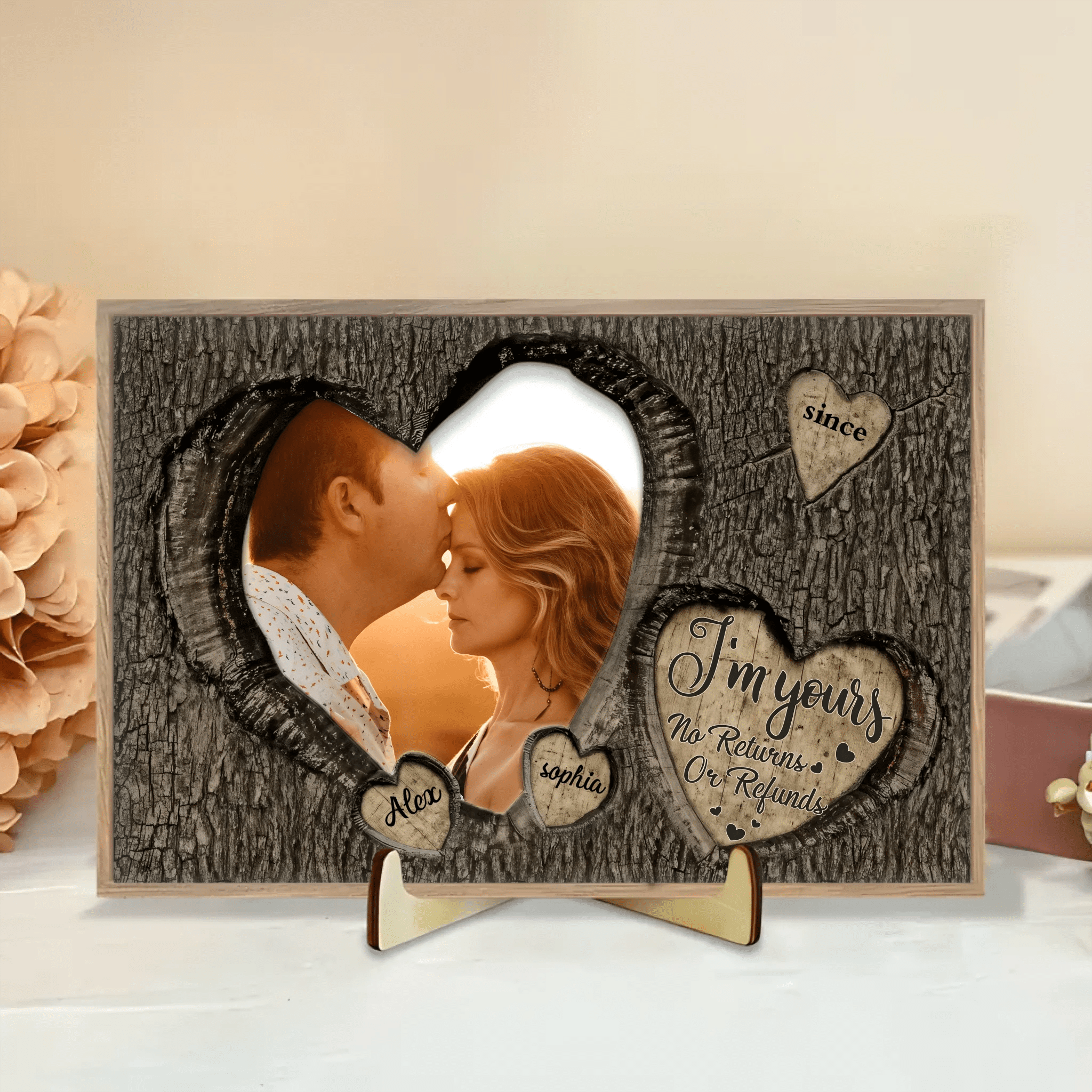 God Knew My Heart Needed You Couples - Personalized Photo Wooden Plaque 710238 - DiyGiftly
