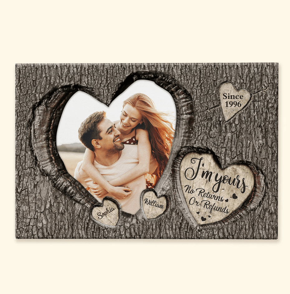 God Knew My Heart Needed You Couples - Personalized Photo Wrapped Canvas 319616 - DiyGiftly
