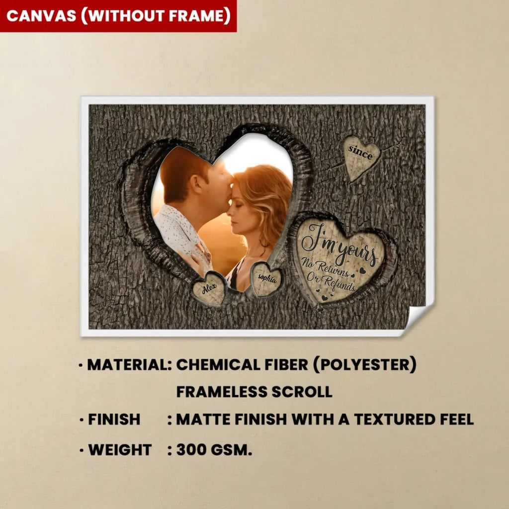 God Knew My Heart Needed You Couples - Personalized Photo Wrapped Canvas 710237 - 710238 - DiyGiftly