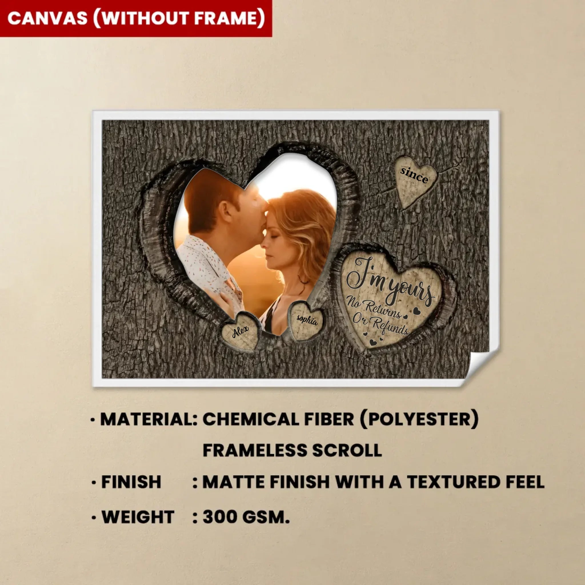 God Knew My Heart Needed You Couples - Personalized Photo Wrapped Canvas 710237 - 710238 - DiyGiftly