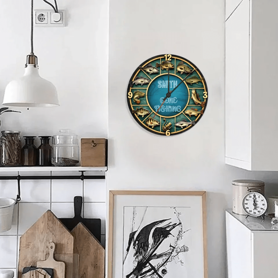 custom name wooden wall clock keepsake as a new home gift