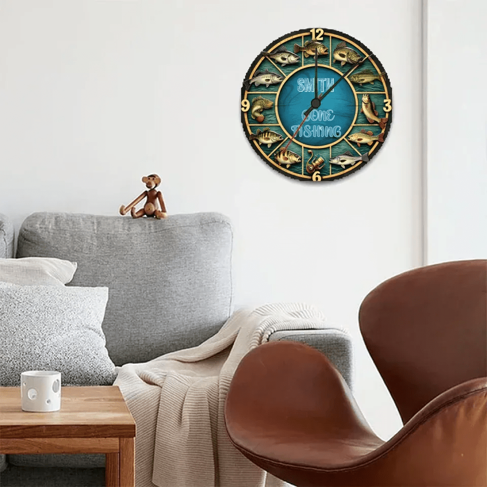 custom name wooden wall clock as a christmas gift