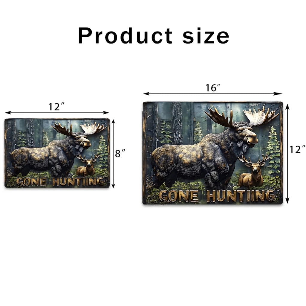 Gone Hunting - Personalized Hunting Rectangle Metal Sign 737098 - 737103 - DiyGiftly