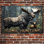 Gone Hunting - Personalized Hunting Rectangle Metal Sign 737098 - 737103 - DiyGiftly