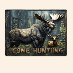Gone Hunting - Personalized Hunting Rectangle Metal Sign 737098 - 737103 - DiyGiftly