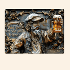 Good Friends Good Beer - Personalized Beer Rectangle Metal Sign 737850 - 737852 - DiyGiftly