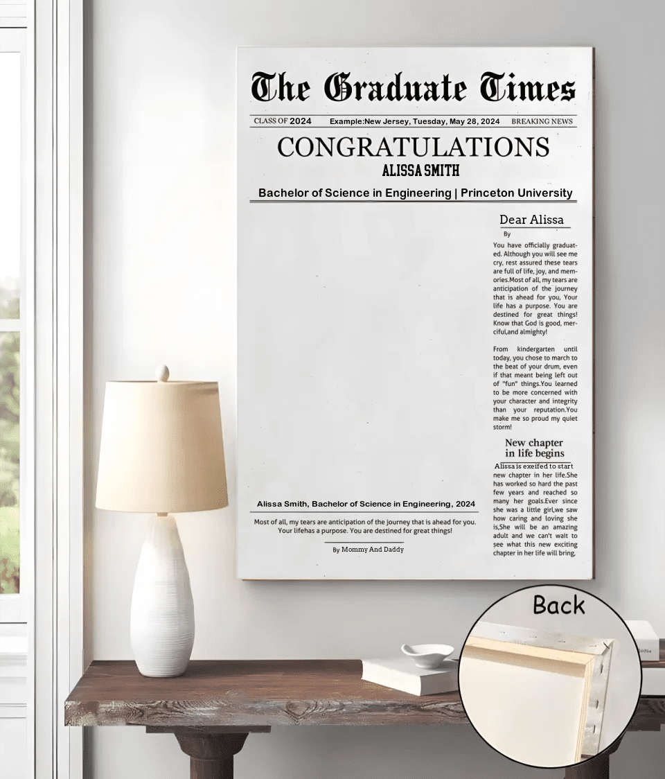 Graduate Printable Newspaper Keepsake - Personalized Photo 753013 - 753035 - DiyGiftly