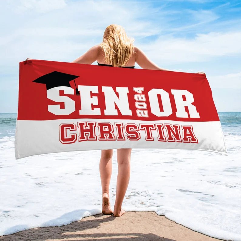 Graduation Beach Towel, Class of 2025 Personalized Beach Towel , Senior Year Personalized Beach Towel, Senior Class Gift , Graduation Gift 26133504 - DiyGiftly